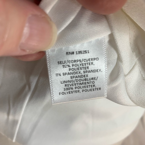 Fraiche by J Long Sleeve V-Neck Bodycon Dress - White - size Medium - Picture 5 of 8